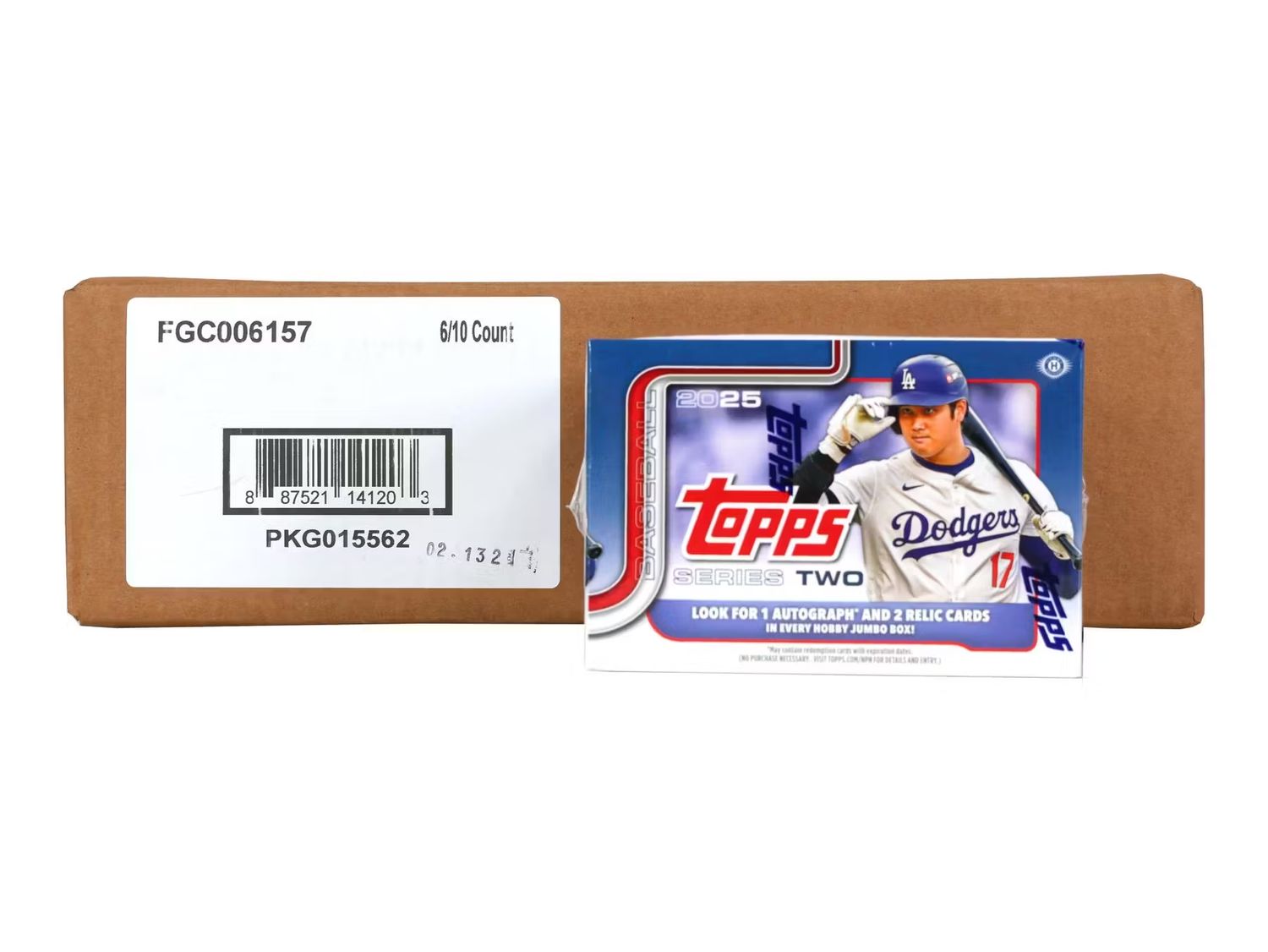 2025 Topps Series 2 Baseball Hobby Jumbo 6-Box Case