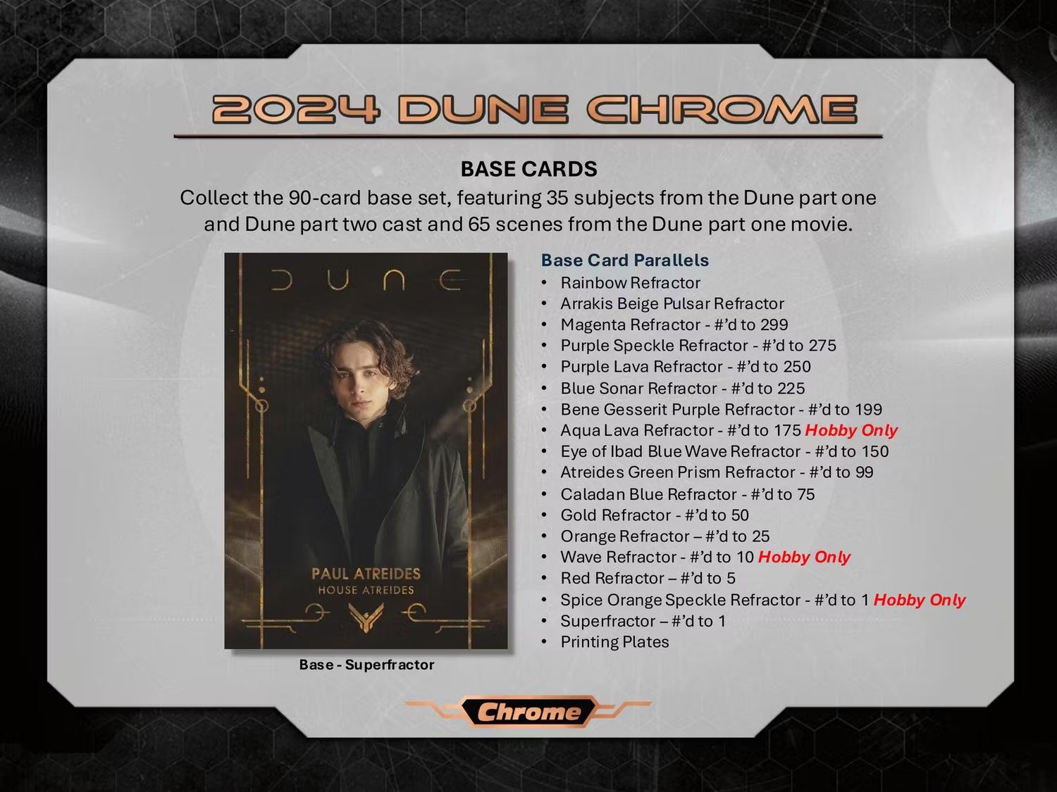 2025 Topps Chrome Dune Hobby Box
