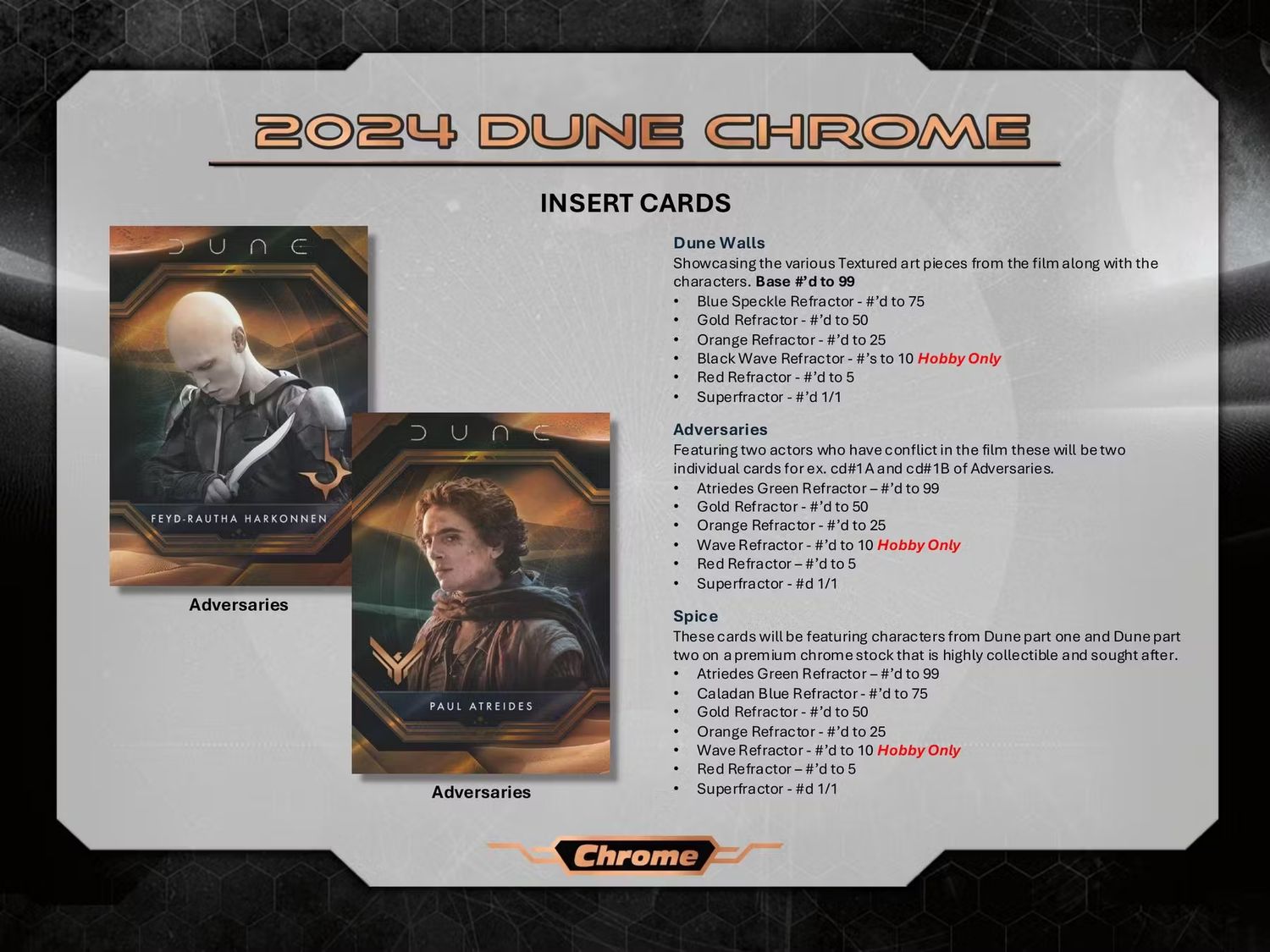 2025 Topps Chrome Dune Hobby Box