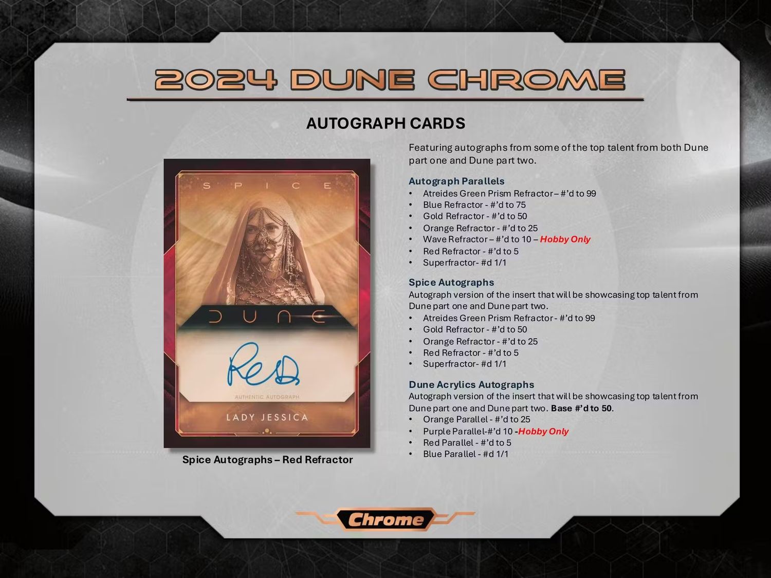 2025 Topps Chrome Dune Hobby Box