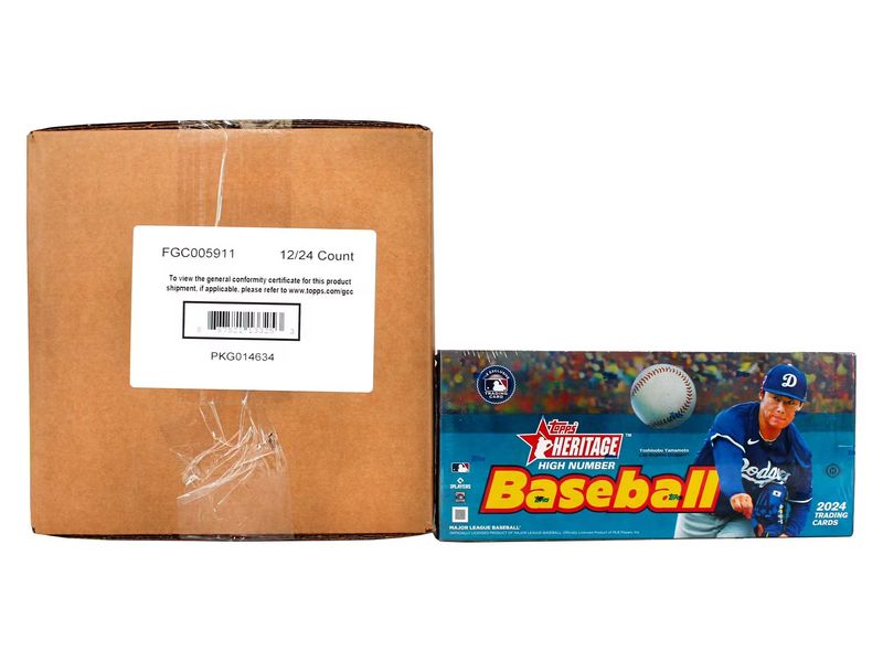 2024 Topps Heritage High Number Baseball Hobby 12-Box Case