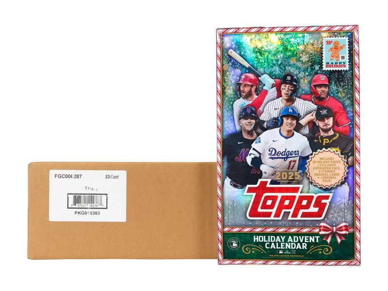 2025 Topps Holiday Baseball Advent Calendar 8-Box Case [Topps Direct]