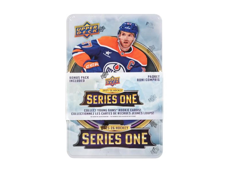 2025-26 Upper Deck Series 1 Hockey Retail Tin