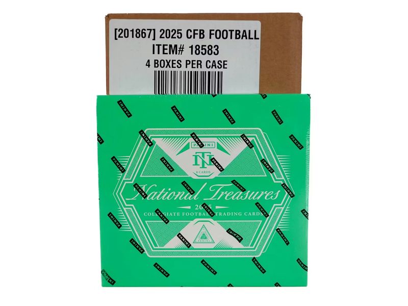 2025 Panini National Treasures Collegiate Football Hobby 4-Box Case