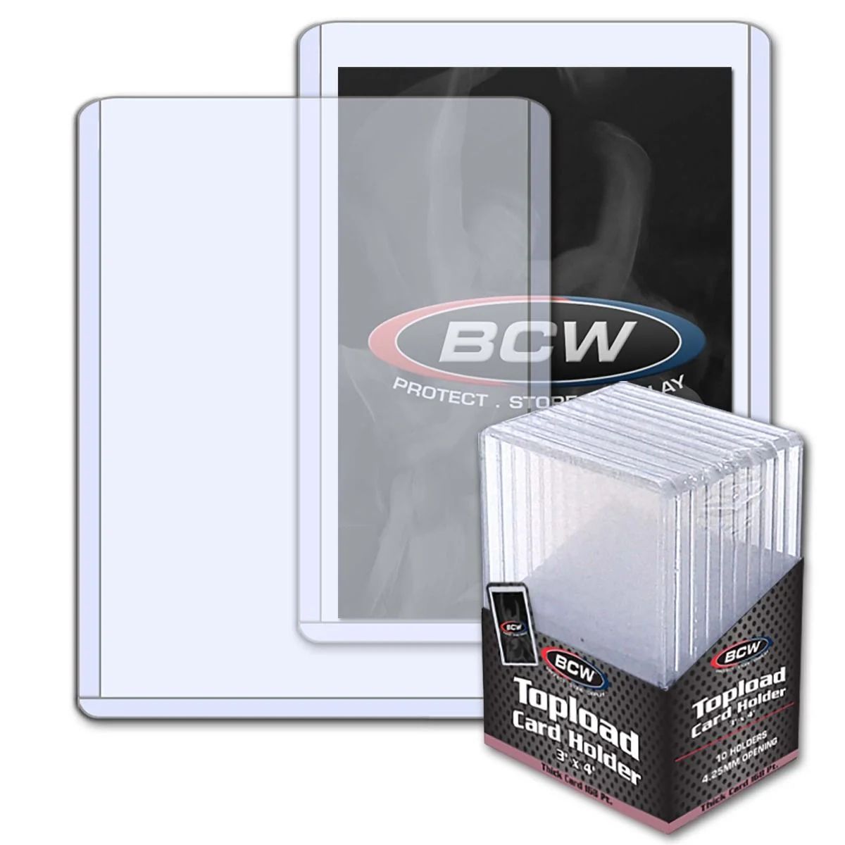 168PT. BCW 3x4 Toploaders 10ct.