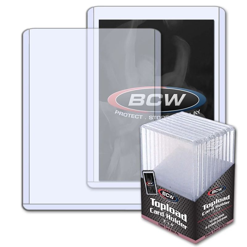 168PT. BCW 3x4 Toploaders 10ct.