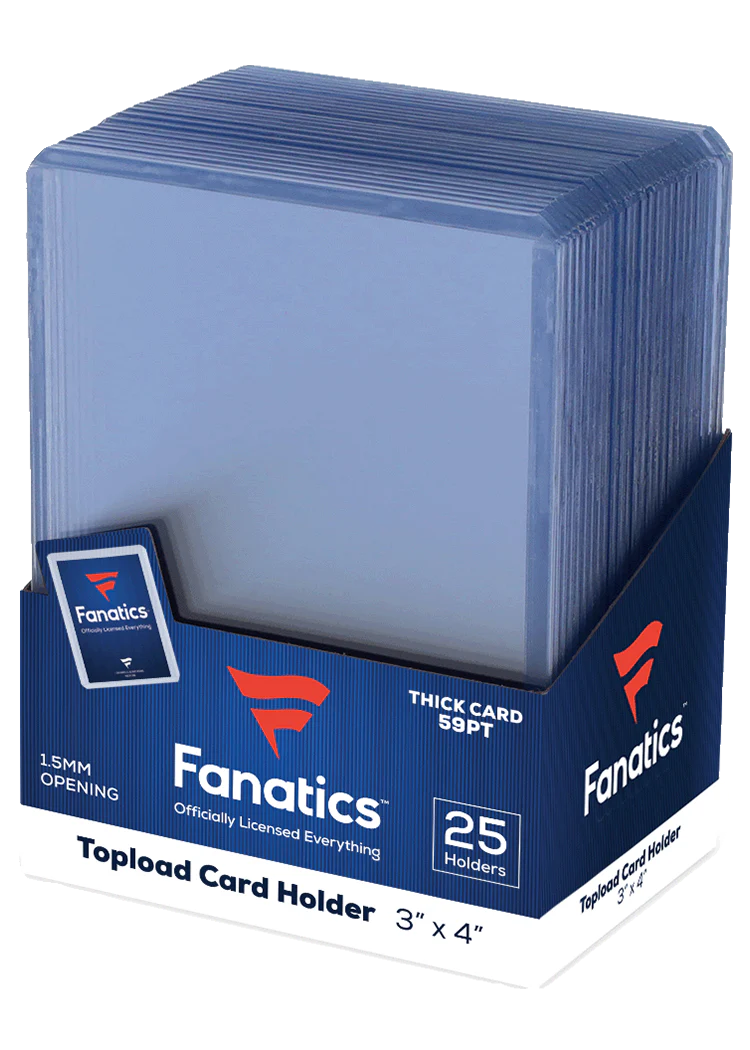 59PT. Fanatics 3x4 Toploaders 25ct.