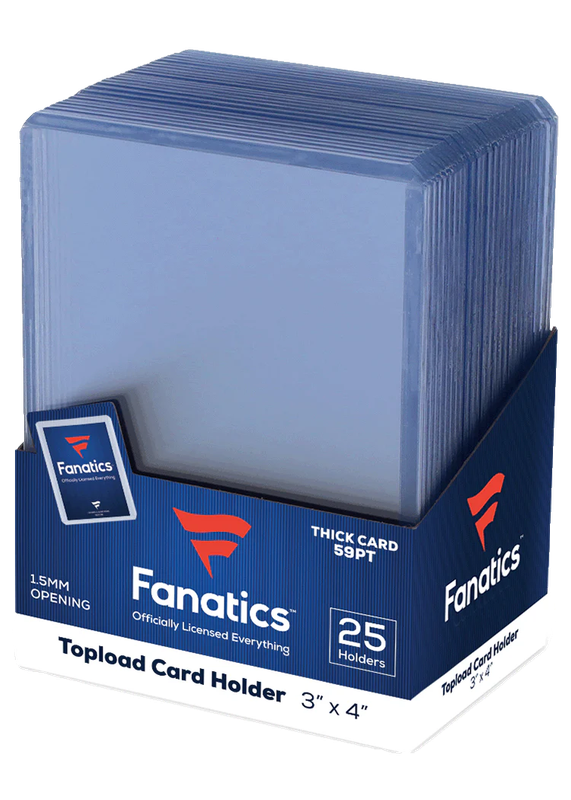 59PT. Fanatics 3x4 Toploaders 25ct.