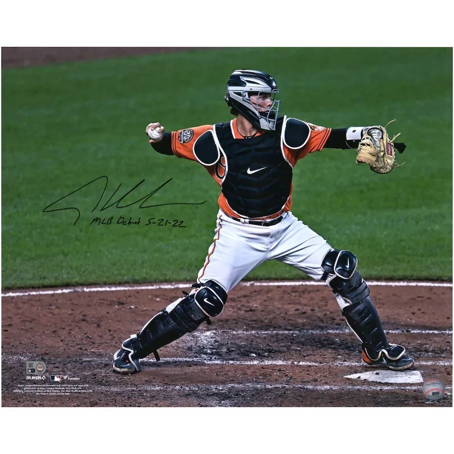 Adley Rutschman Baltimore Orioles Fanatics Authentic Autographed 16" x 20" Photograph "MLB Debut" Inscribed