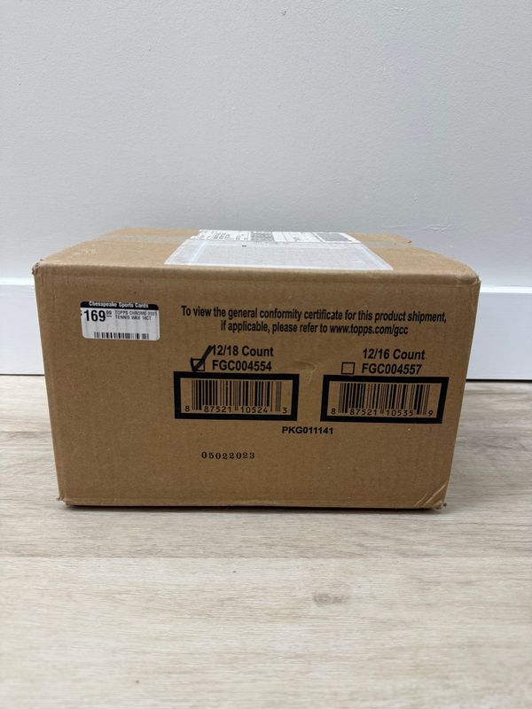 2021 Topps Chrome Tennis Hobby 12-Box Case [Topps Direct]