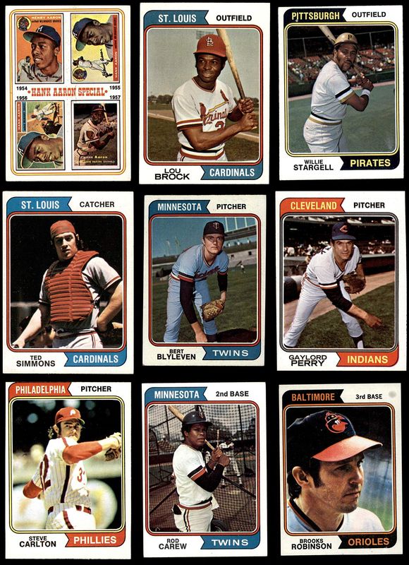 1974 Topps and Traded Baseball Complete Set EX+