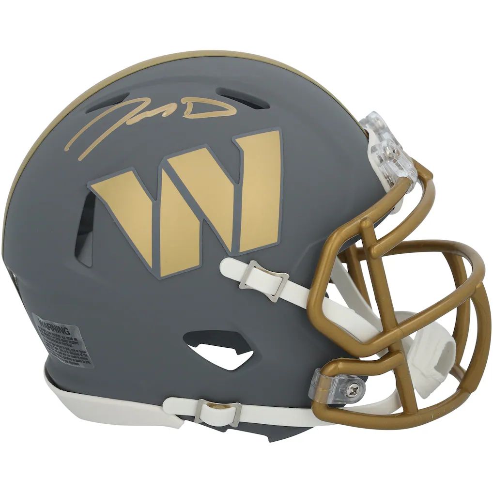Washington Commanders Jayden Daniels Autographed 2024 Slate Speed Mini Helmet