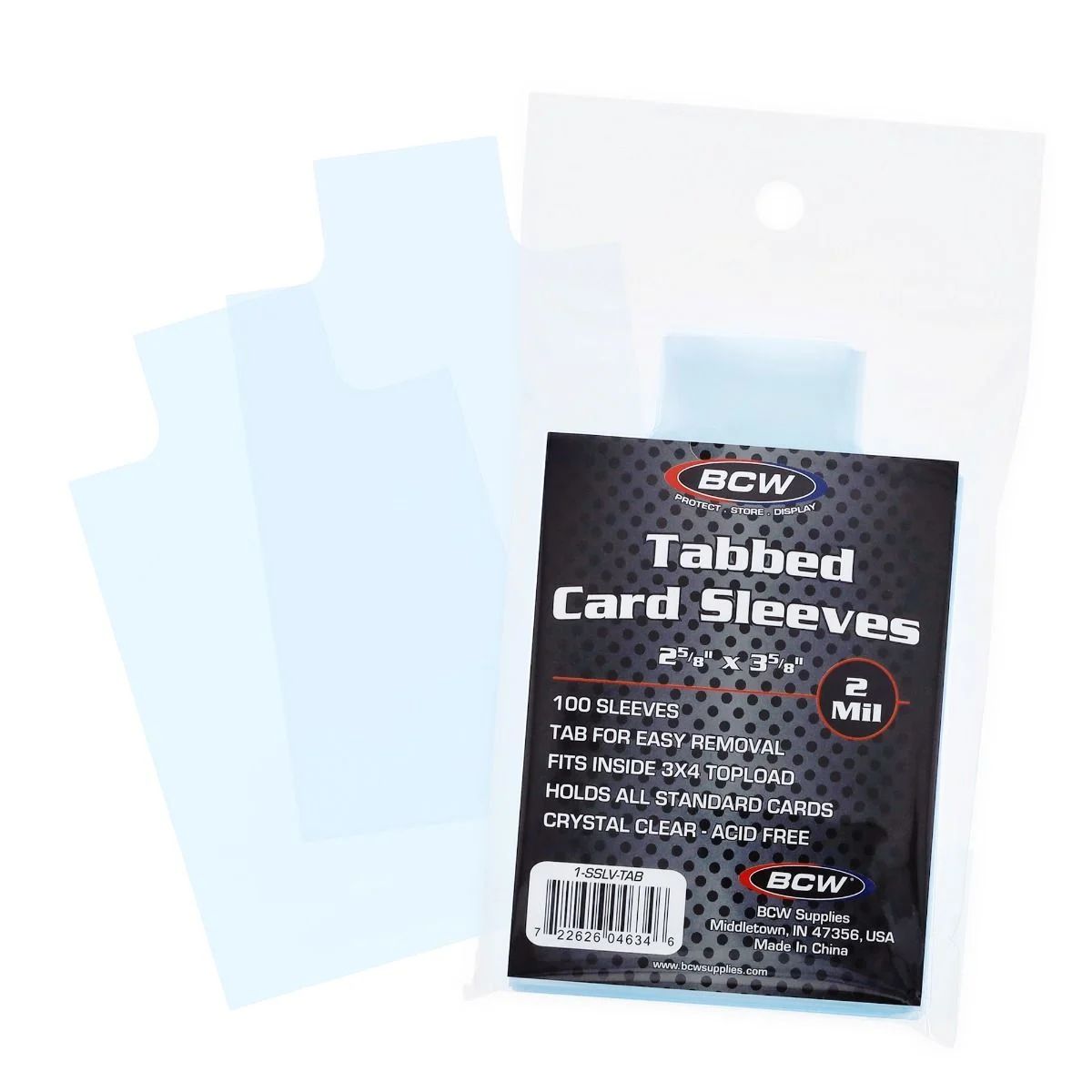 BCW Tabbed Card Sleeves 100ct.