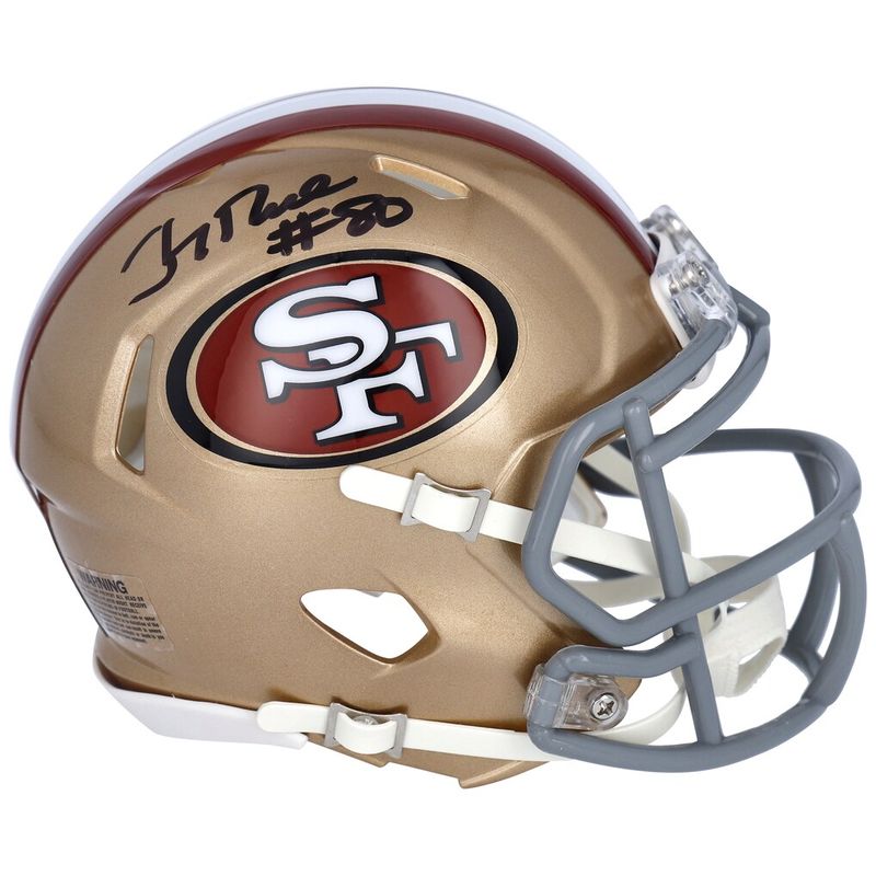 Jerry Rice San Francisco 49ers Autographed Riddell Speed Mini Helmet