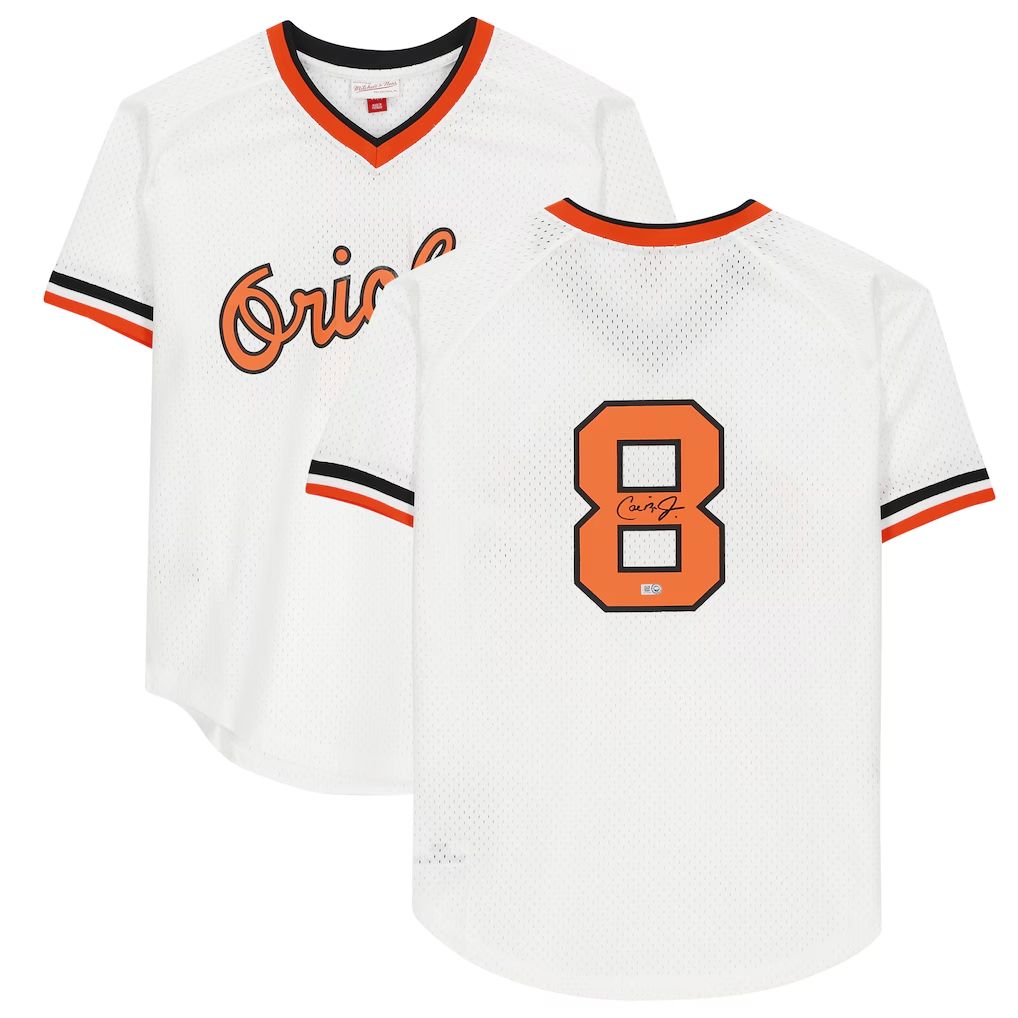 Cal Ripken Jr. Baltimore Orioles Fanatics Authentic Autographed White Mitchell &amp; Ness Authentic Jersey
