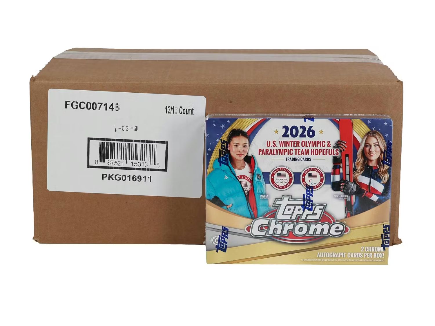 2026 Topps Chrome U.S. Olympics Hobby 12-Box Case [Topps Direct]