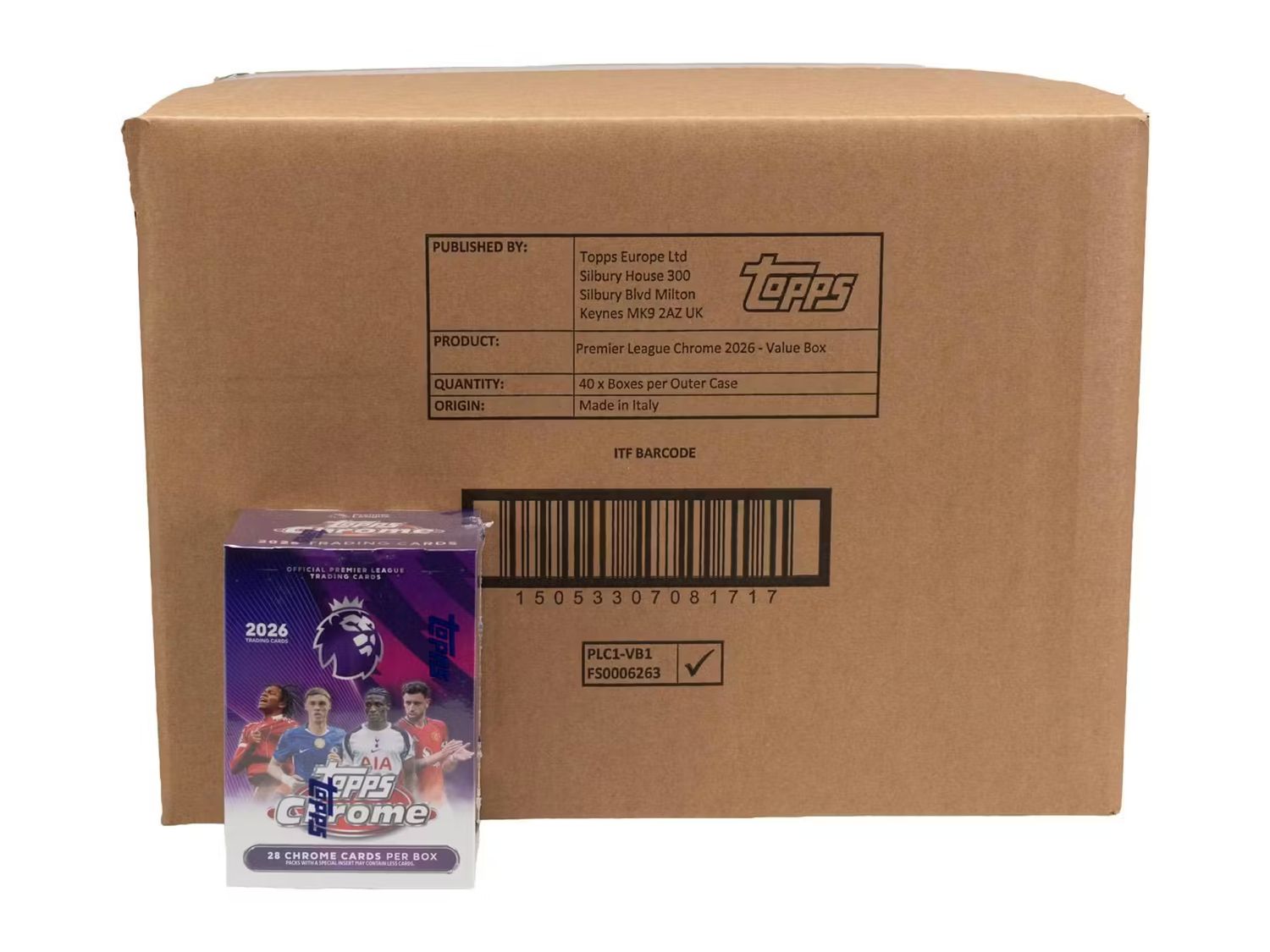 2026 Topps Chrome Premier League EPL Soccer Value Blaster 40-Box Case [Topps Direct]