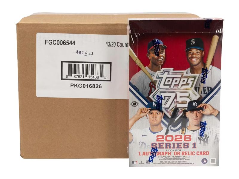 2026 Topps Series 1 Baseball Hobby 12-Box Case [Topps Direct]