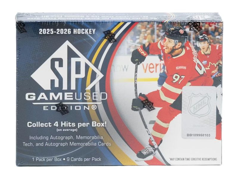 2025-26 Upper Deck SP Game Used Hockey Hobby Box