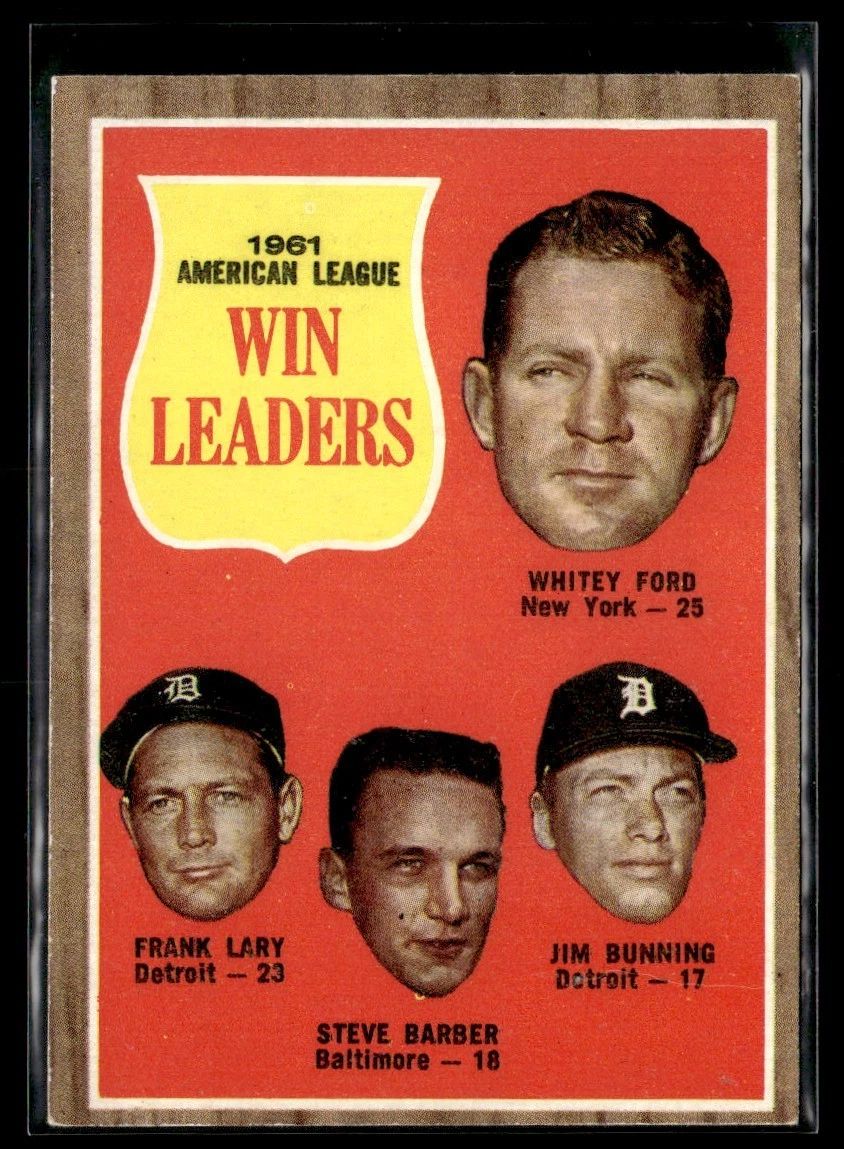 1962 Topps AL Win Leaders #57 PSA 6 (EX-MT) #04583637