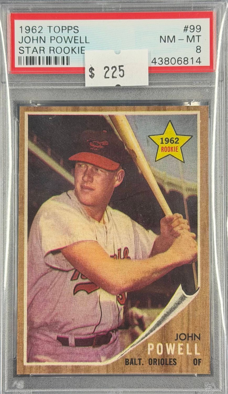 1962 Topps John Powell Star Rookie #99 PSA 8 (NM-MT) #43806814