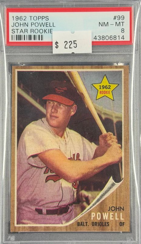 1962 Topps John Powell Star Rookie #99 PSA 8 (NM-MT) #43806814