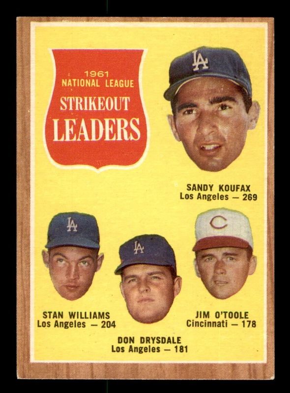 1962 Topps NL Strikeout Leaders #60 PSA 6 (EX-MT) #04583640