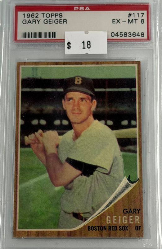 1962 Topps Gary Geiger #117 PSA 6 (EX-MT) #04583648