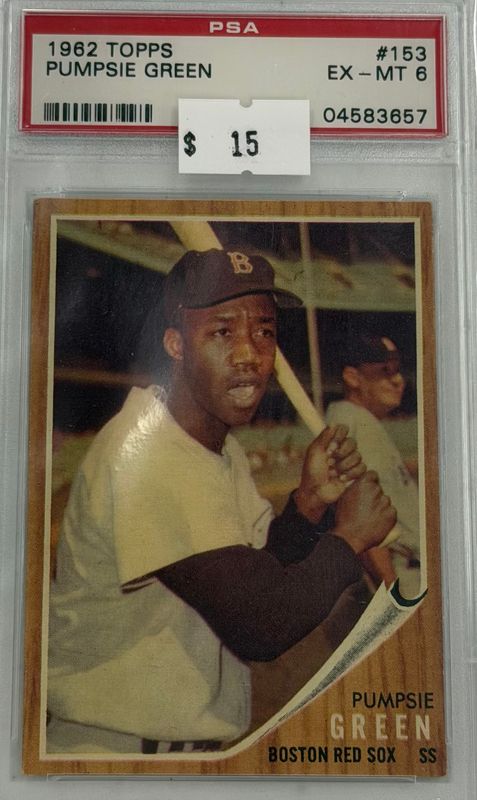 1962 Topps Pumpsie Green #153 PSA 6 (EX-MT) #04583657