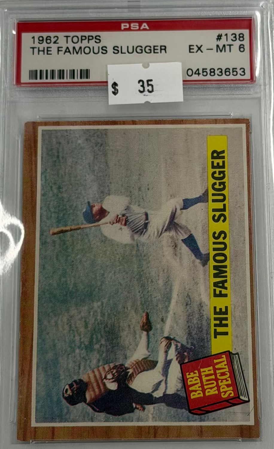 1962 Topps The Famous Slugger #138 PSA 6 (EX-MT) #04583653