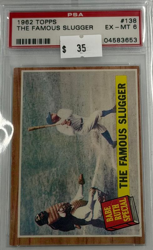 1962 Topps The Famous Slugger #138 PSA 6 (EX-MT) #04583653
