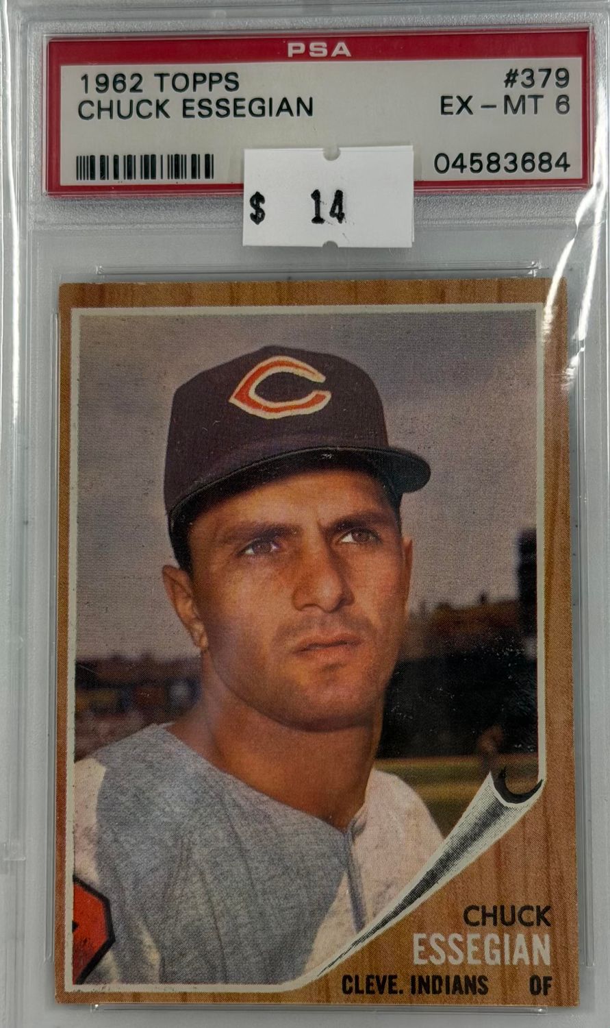 1962 Topps Chuck Essegian #379 PSA 6 (EX-MT) #04583684