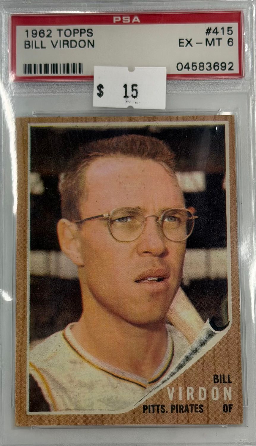 1962 Topps Bill Virdon #415 PSA 6 (EX-MT) #04583692