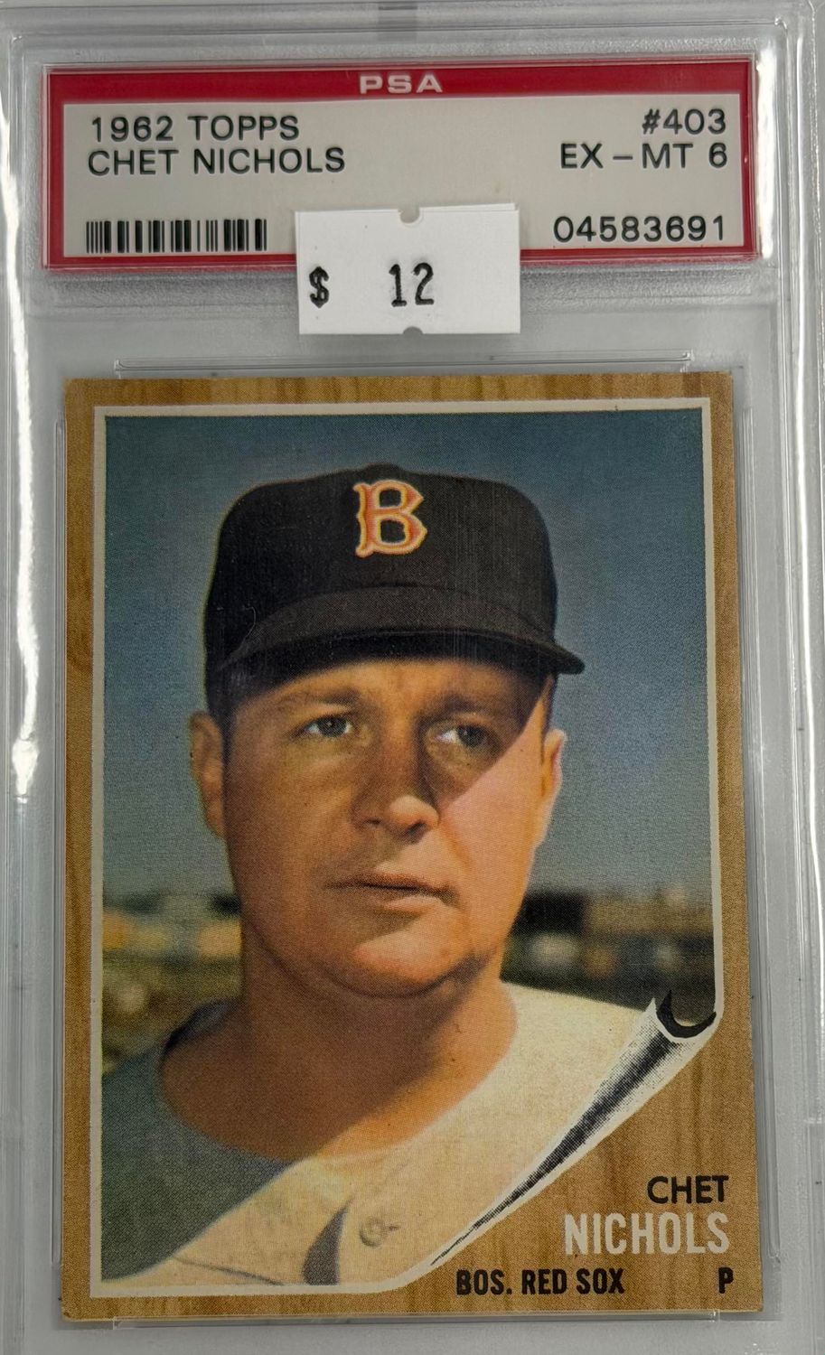 1962 Topps Chet Nichols #403 PSA 6 (EX-MT) #04583691