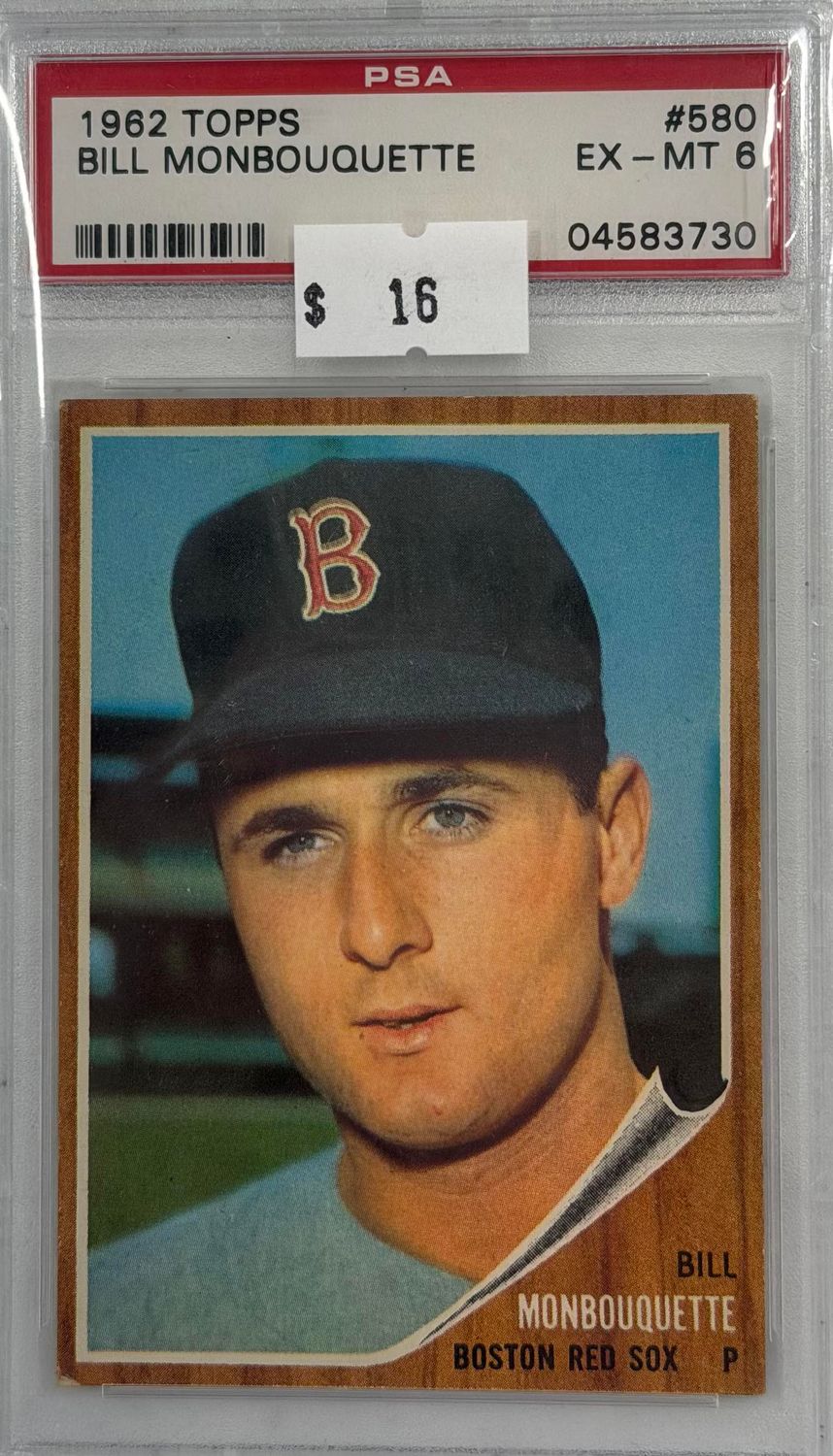 1962 Topps Bill Monbouquette #580 PSA 6 (EX-MT) #04583730
