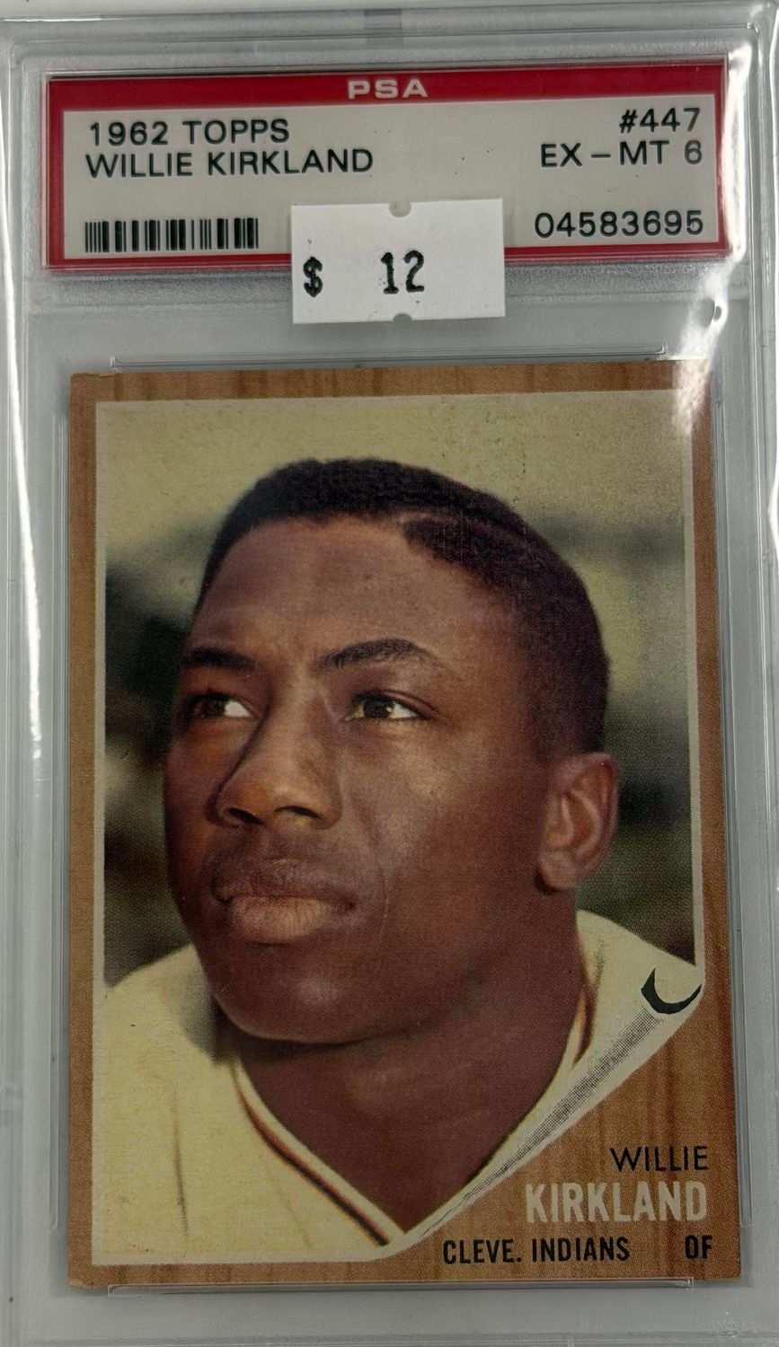1962 Topps Willie Kirkland #447 PSA 6 (EX-MT) #04583695