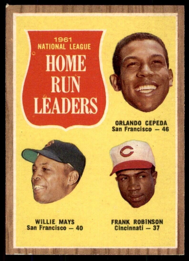 1962 Topps NL Home Run Leaders #54 PSA 7 (OC) (NM) #04583632