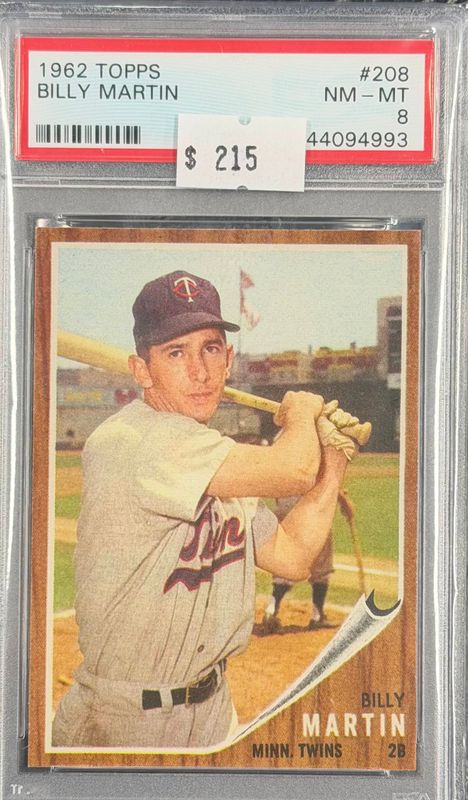 1962 Topps Billy Martin #208 PSA 8 (NM-MT) #44094993