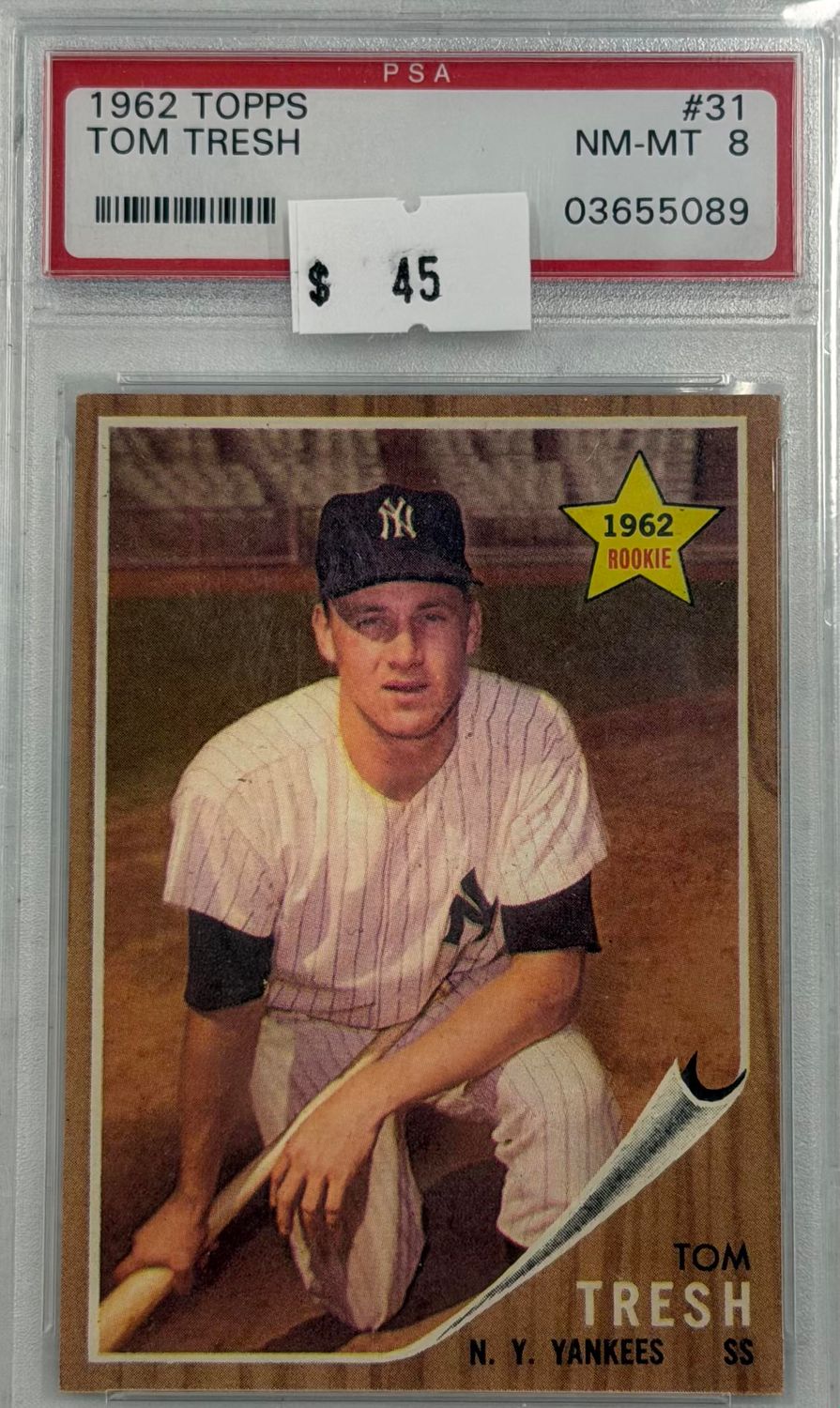 1962 Topps Tom Tresh #31 PSA 8 (NM-MT) #03655089
