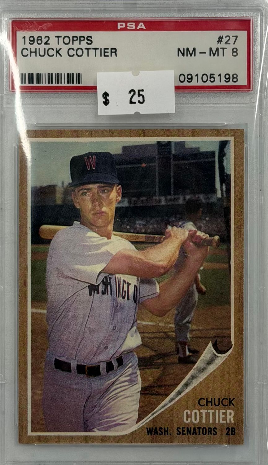 1962 Topps Chuck Cottier #27 PSA 8 (NM-MT) #09105198