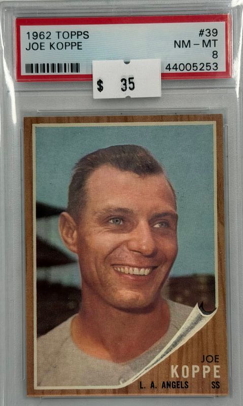 1962 Topps Joe Koppe #39 PSA 8 (NM-MT) #44005253