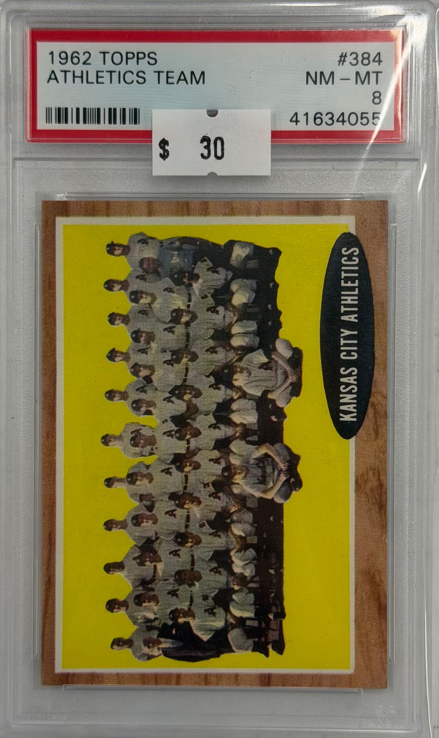 1962 Topps Athletics Team #384 PSA 8 (NM-MT) #41634055