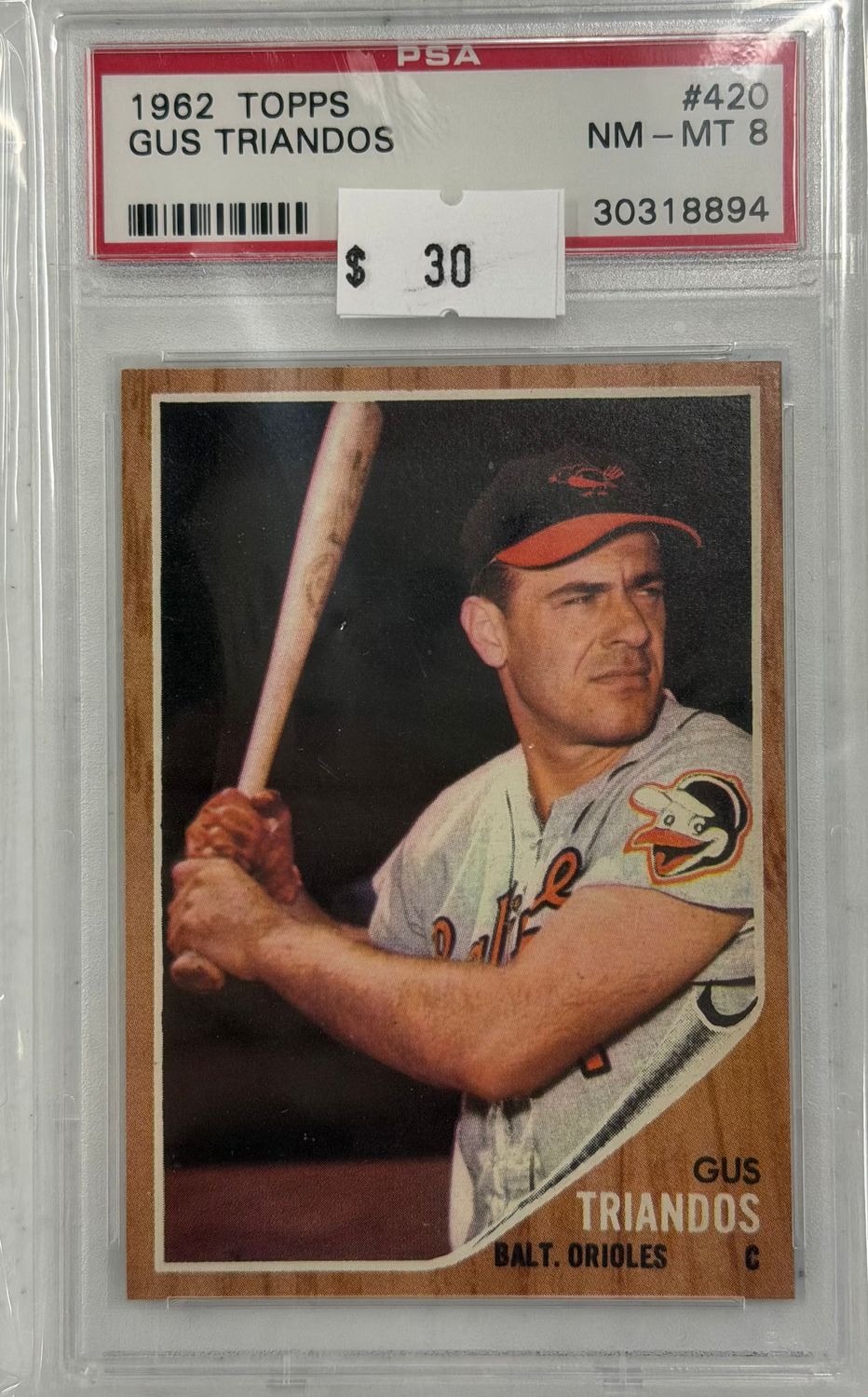 1962 Topps Gus Triandos #420 PSA 8 (NM-MT) #30318894