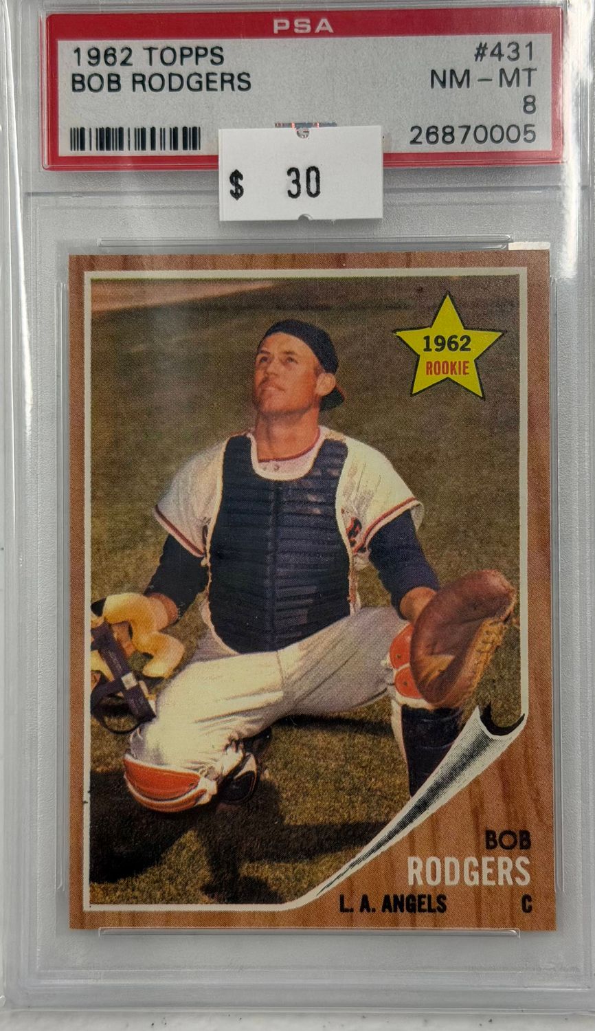 1962 Topps Bob Rodgers #431 PSA 8 (NM-MT) #26870005