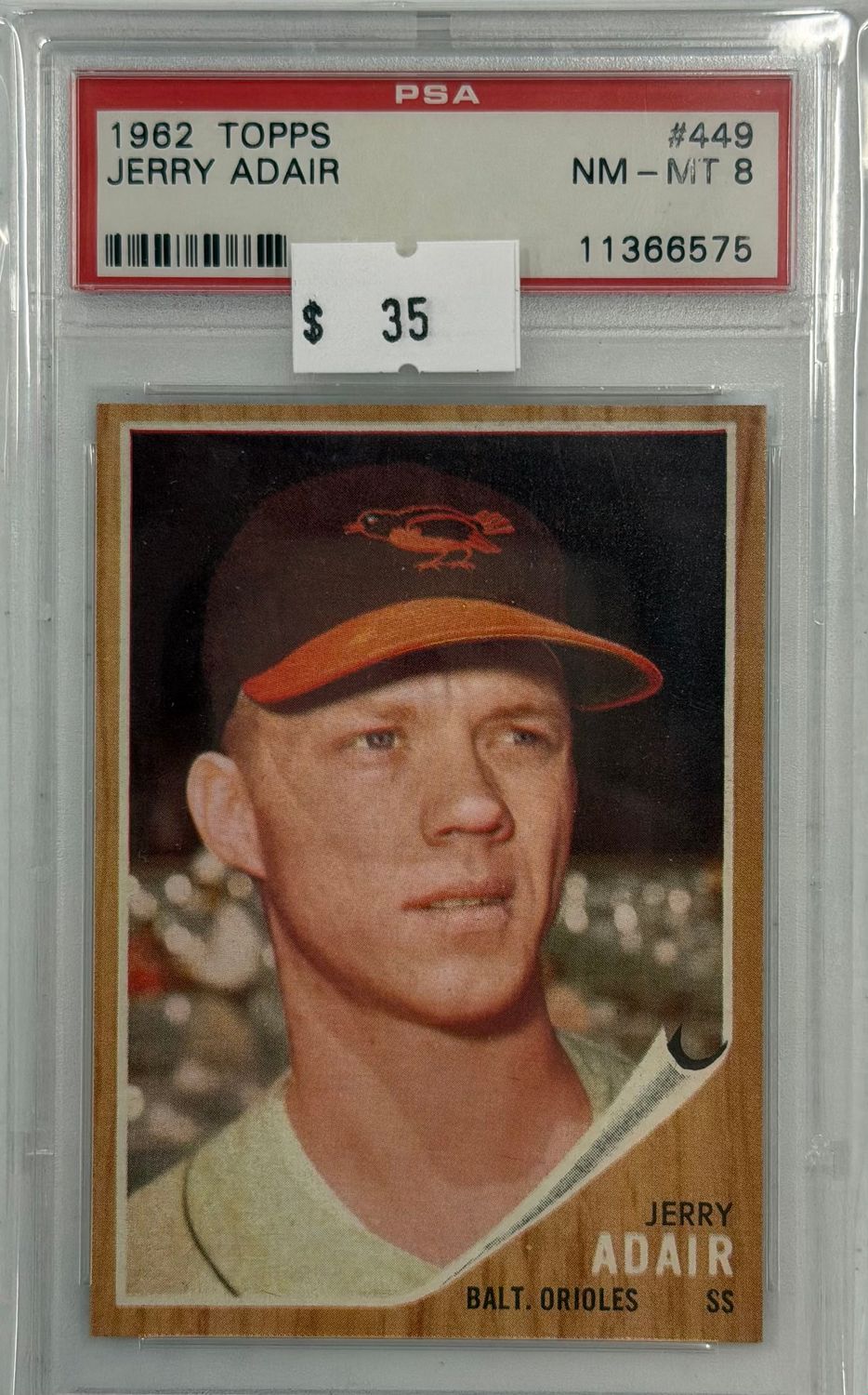 1962 Topps Jerry Adair #449 PSA 8 (NM-MT) #11366575