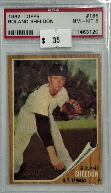 1962 Topps Roland Sheldon #185 PSA 8 (NM-MT) #11463120
