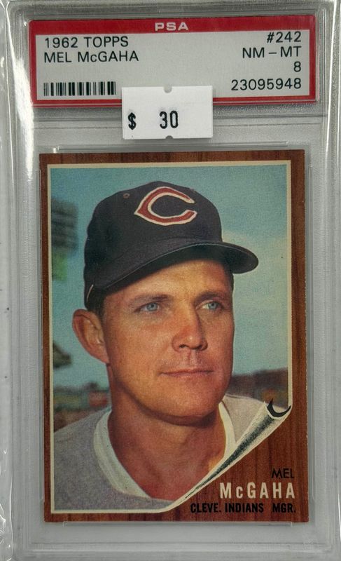 1962 Topps Mel McGaha #242 PSA 8 (NM-MT) #23095948