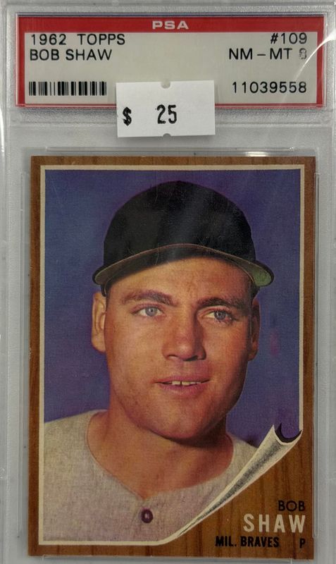 1962 Topps Bob Shaw #109 PSA 8 (NM-MT) #11039558