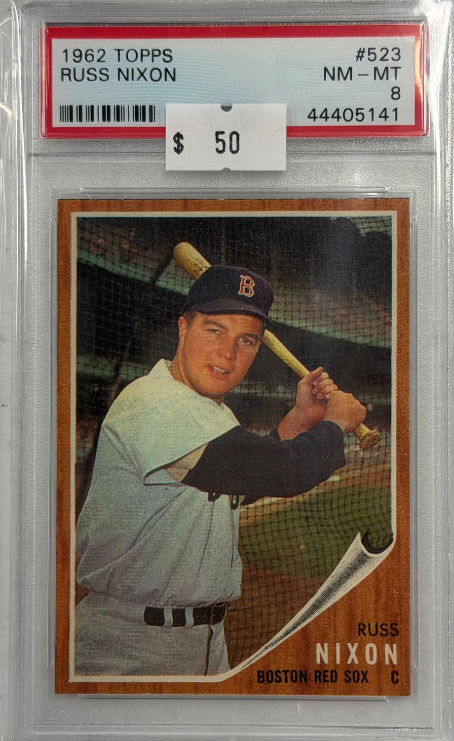 1962 Topps Russ Nixon #523 PSA 8 (NM-MT) #44405141