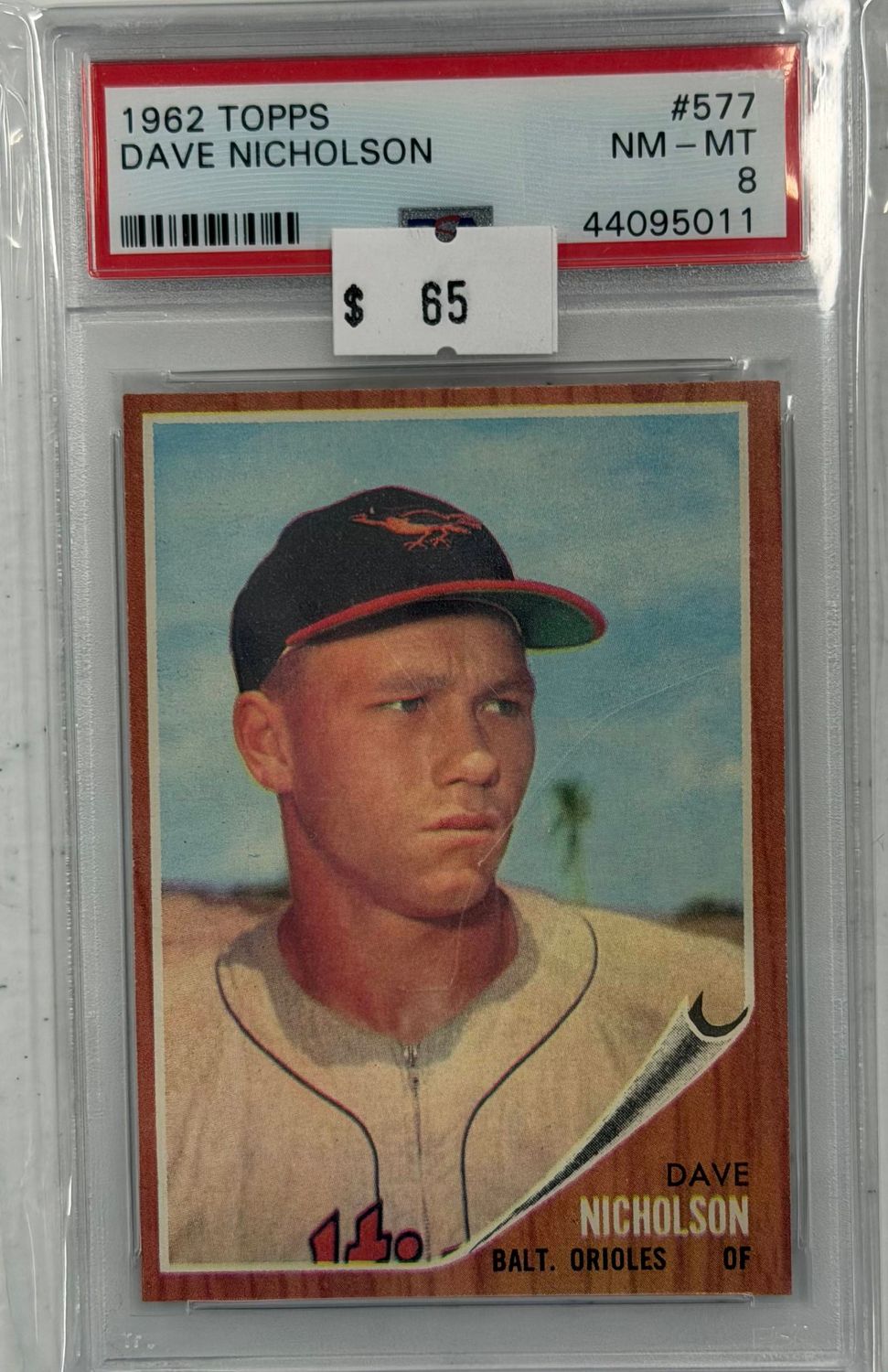 1962 Topps Dave Nicholson #577 PSA 8 (NM-MT) #44095011